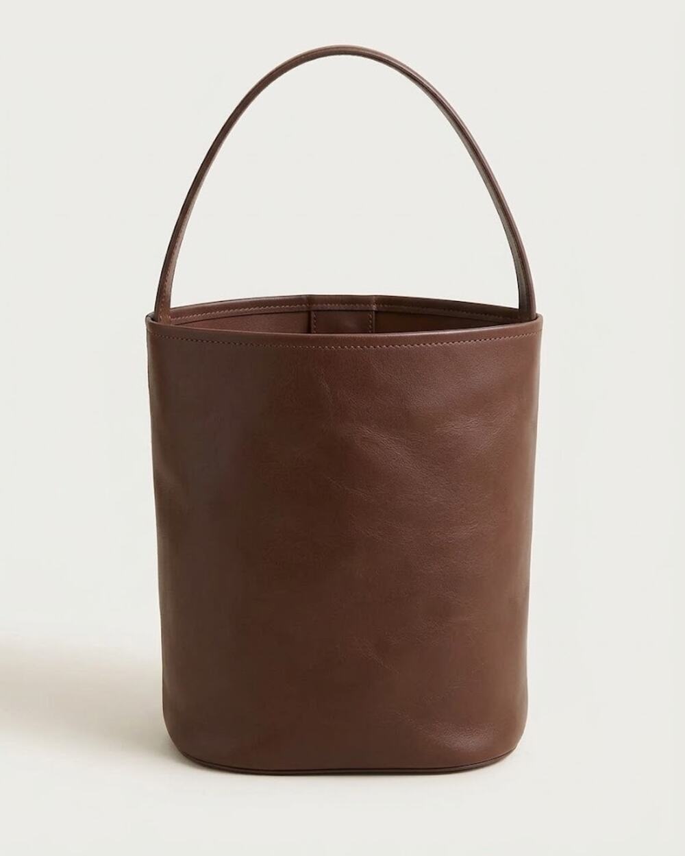 NWT J Crew Berkeley Big Bucket Bag in Leather Burnished Caramel Brown
